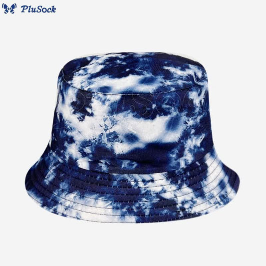 Plus Size Blue Purple Tie Dye Bucket Hat