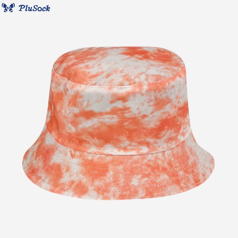 Plus Size Blue Purple Tie Dye Bucket Hat