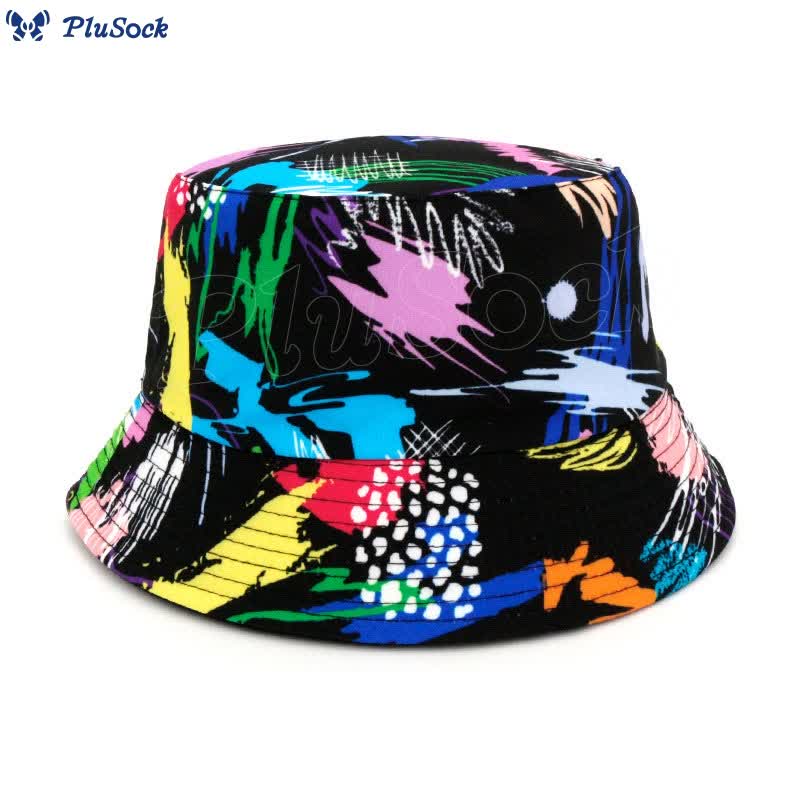 Plus Size Leaves Tie Dye Bucket Hat