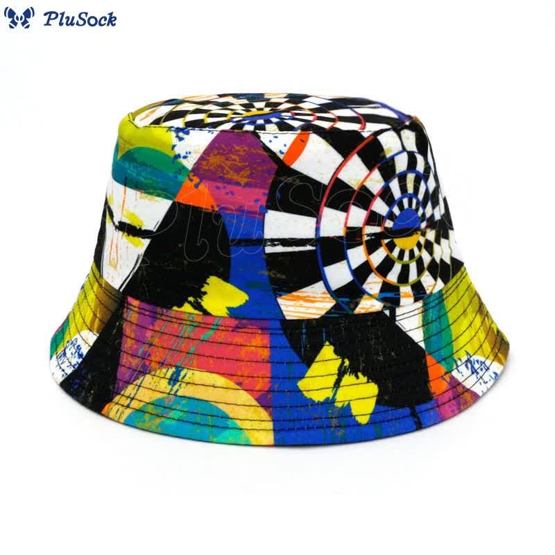 Plus Size Leaves Tie Dye Bucket Hat