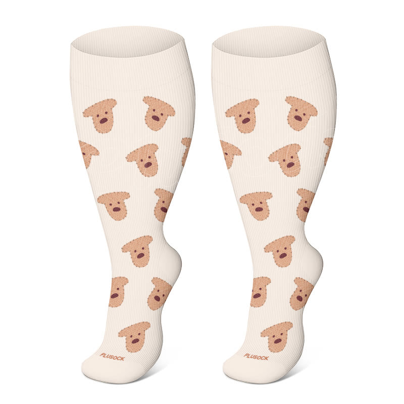 Plus Size Patch Compression Socks(3 Pairs)