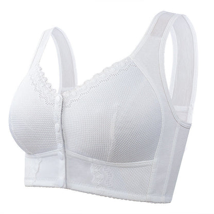 Plus Size Lace Vest Style Wireless Bra