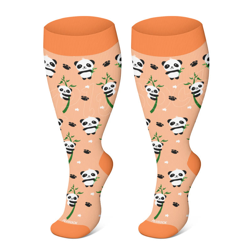 Plus Size Panda Goose Compression Socks(3 Pairs)