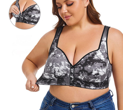 Plus Size Tie Dye Wireless Bra