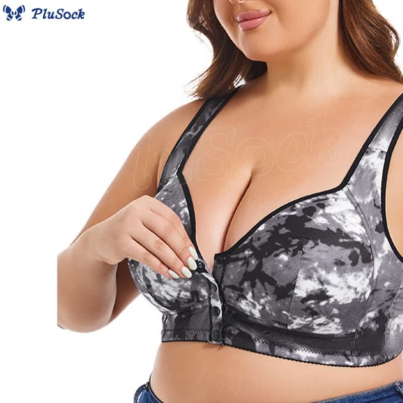 Plus Size Tie Dye Wireless Bra