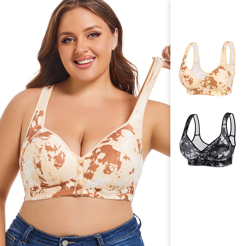 Plus Size Tie Dye Wireless Bra