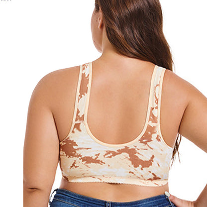 Plus Size Tie Dye Wireless Bra