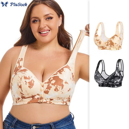 Plus Size Tie Dye Wireless Bra