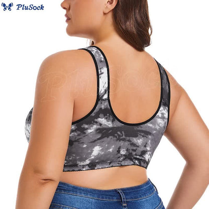 Plus Size Tie Dye Wireless Bra