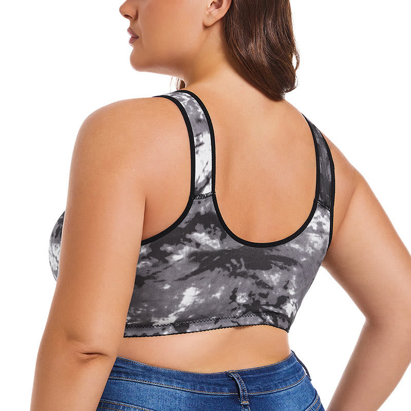 Plus Size Tie Dye Wireless Bra