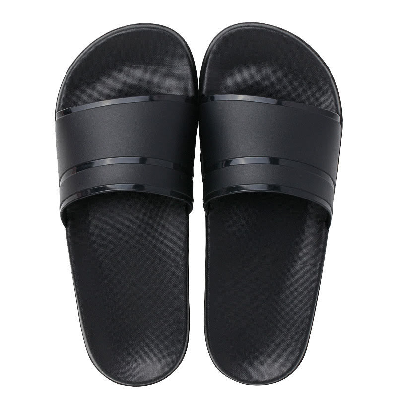 Plus Size Non Slip Solid Color Slides(2 Pairs)