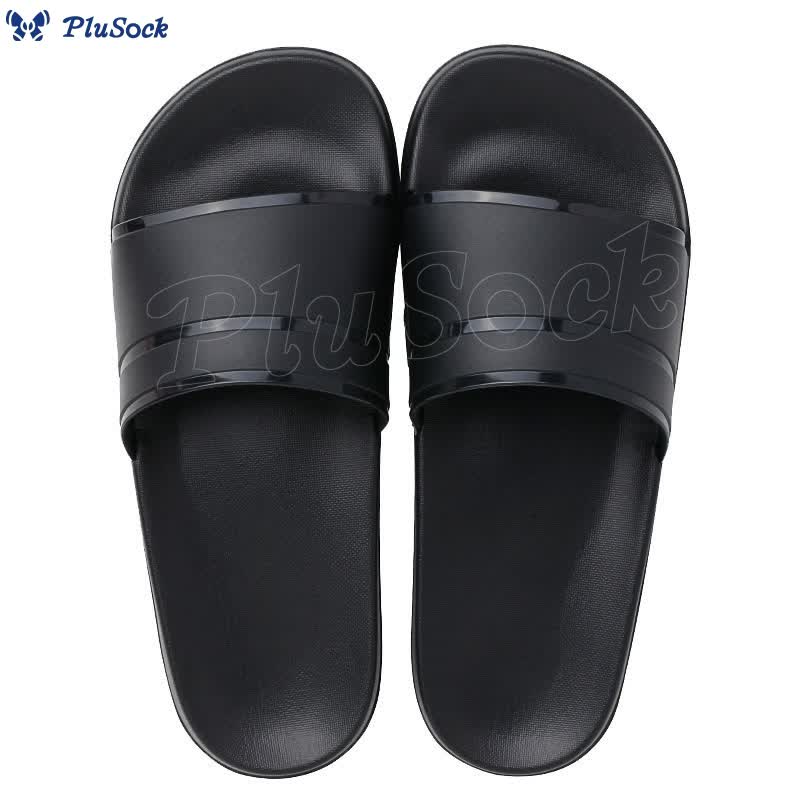 Plus Size Non Slip Solid Color Slides(2 Pairs)