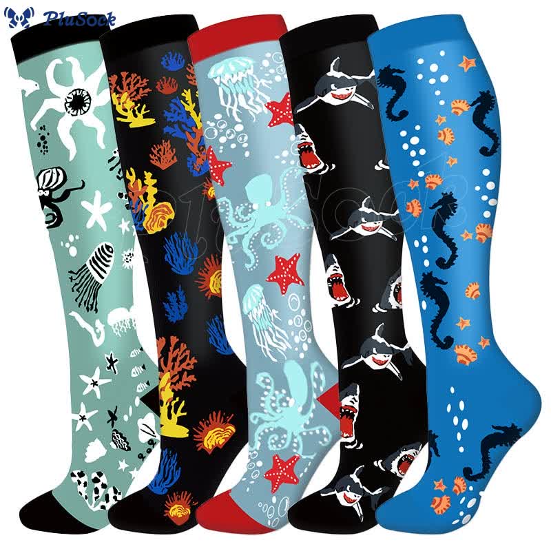 Underwater World Compression Socks(5 Pairs)