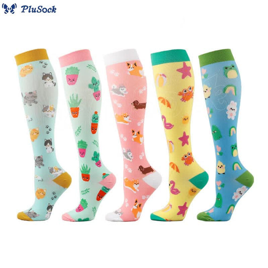 Cute Animals Compression Socks(5 Pairs)