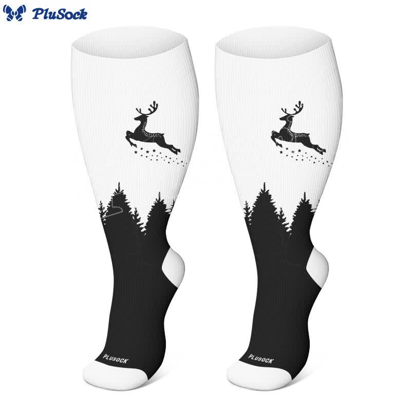 Plus Size Elk Compression Socks