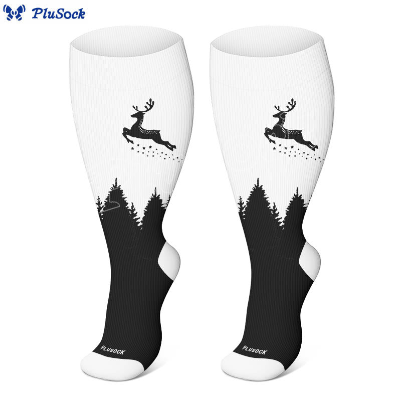 Plus Size Elk Compression Socks