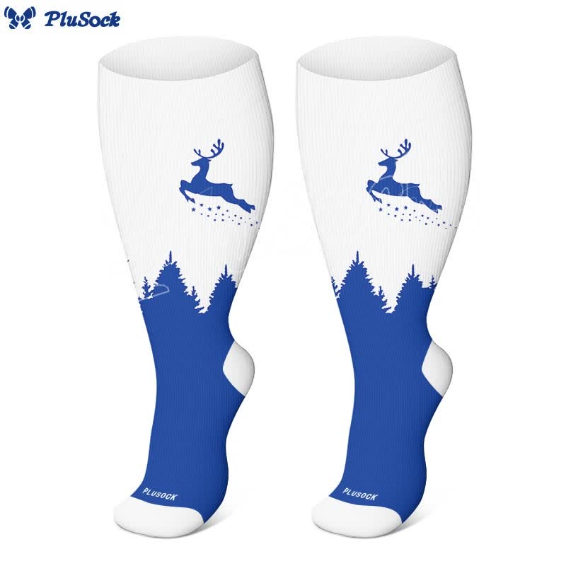 Plus Size Elk Compression Socks