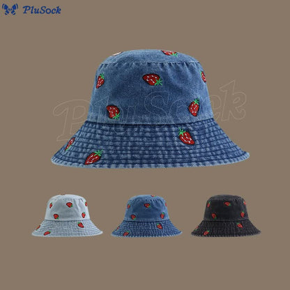 Plus Size Strawberry Bucket Hat