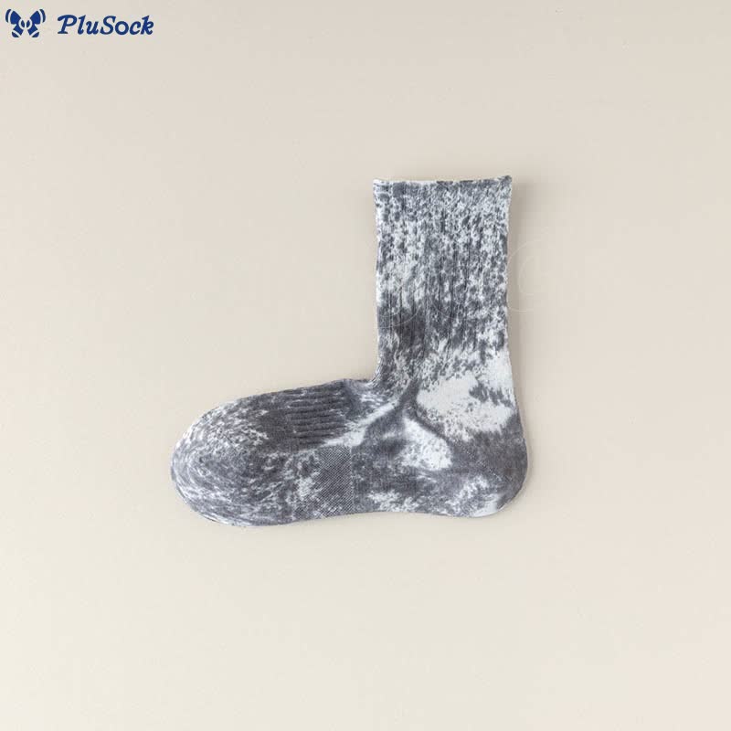 Fashion Tie Dye Quarter Socks(3 Pairs)