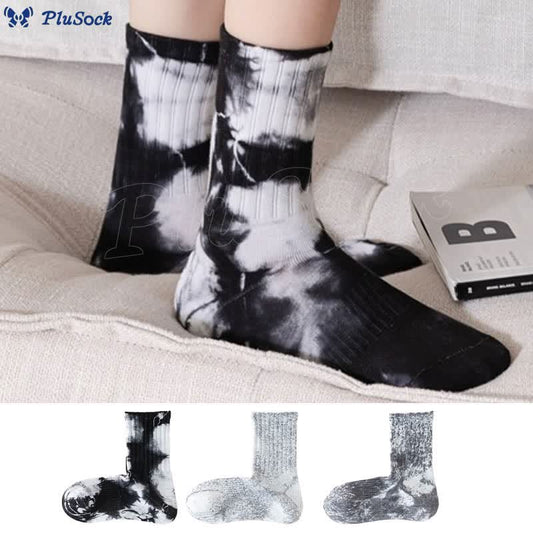 Fashion Tie Dye Quarter Socks(3 Pairs)