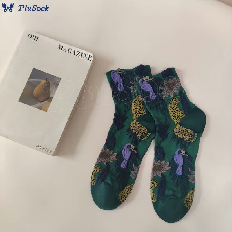 Cute Prints Quarter Socks(5 Pairs)