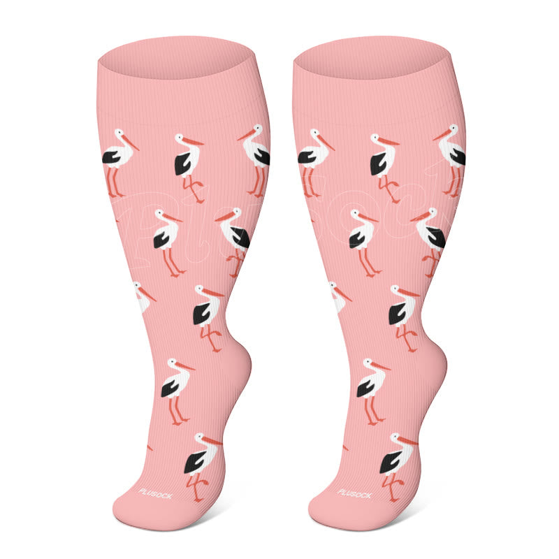 Plus Size Hedgehog Capybara Compression Socks(3 Pairs)