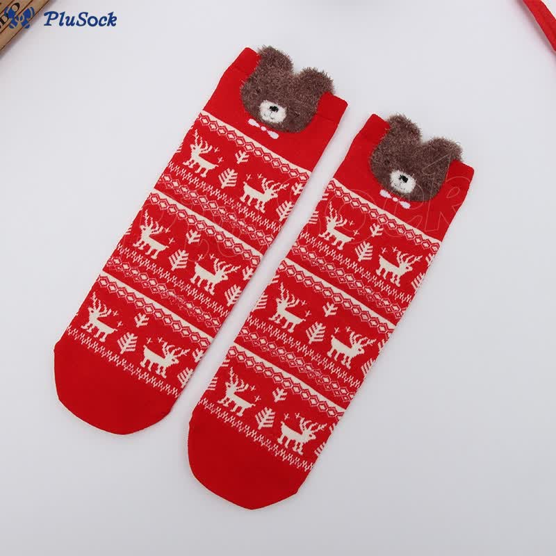 Cute Christmas Pattern Quarter Socks