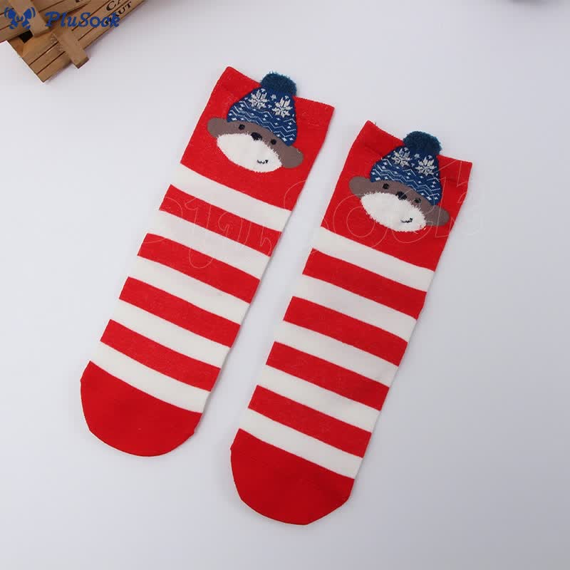 Cute Christmas Pattern Quarter Socks