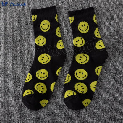 Plus Size Big Smiley Face Quarter Socks