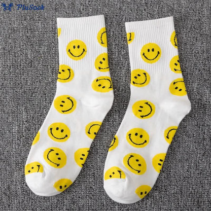 Plus Size Big Smiley Face Quarter Socks