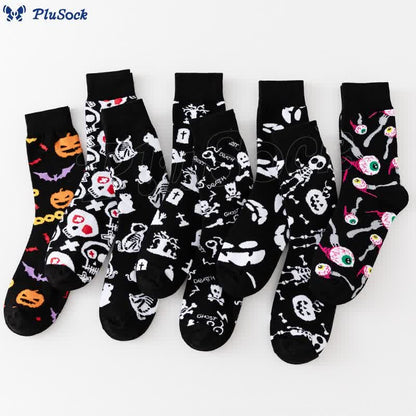 Plus Size Horror Elements Halloween Quarter Socks