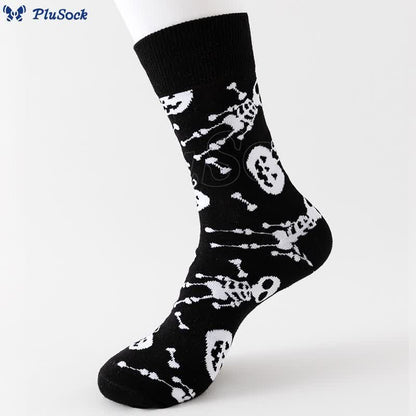 Plus Size Horror Elements Halloween Quarter Socks