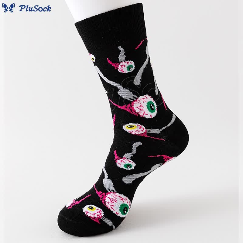 Plus Size Horror Elements Halloween Quarter Socks