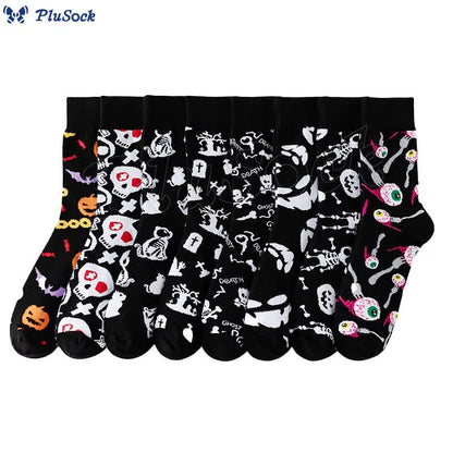 Plus Size Horror Elements Halloween Quarter Socks