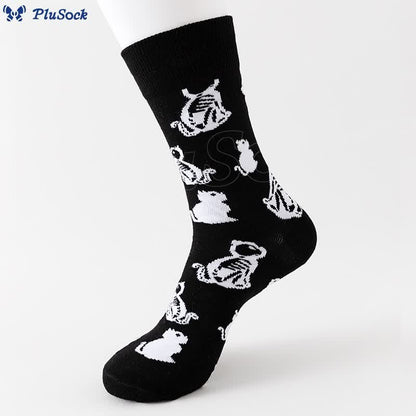 Plus Size Horror Elements Halloween Quarter Socks