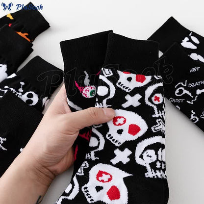 Plus Size Horror Elements Halloween Quarter Socks