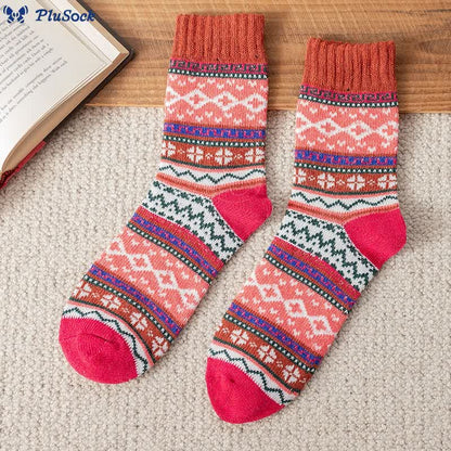 Plus Size Retro Ethnic Style Quarter Socks