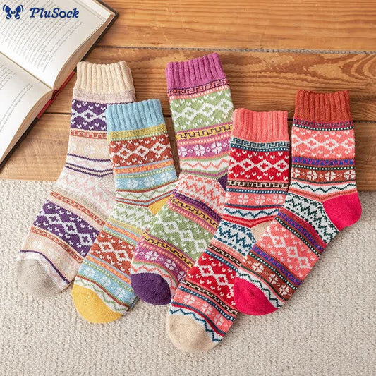 Plus Size Retro Ethnic Style Quarter Socks