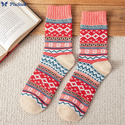 Plus Size Retro Ethnic Style Quarter Socks