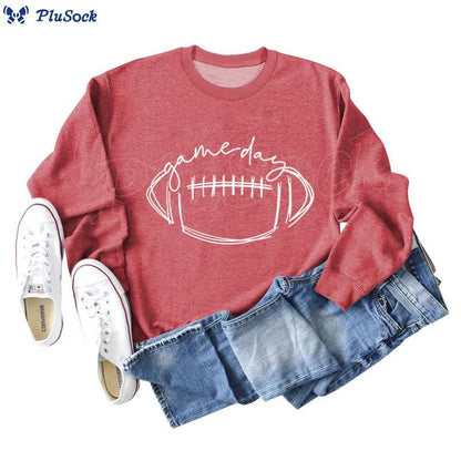 Plus Size White Rugby Print Sweatshirt