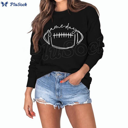 Plus Size White Rugby Print Sweatshirt