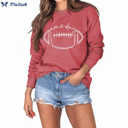 Plus Size White Rugby Print Sweatshirt