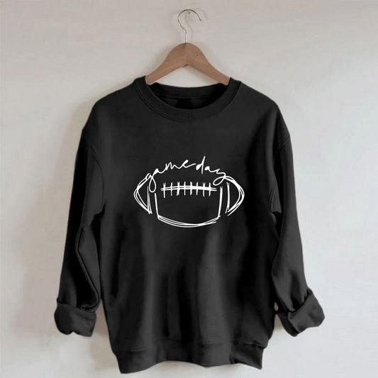 Plus Size White Rugby Print Sweatshirt