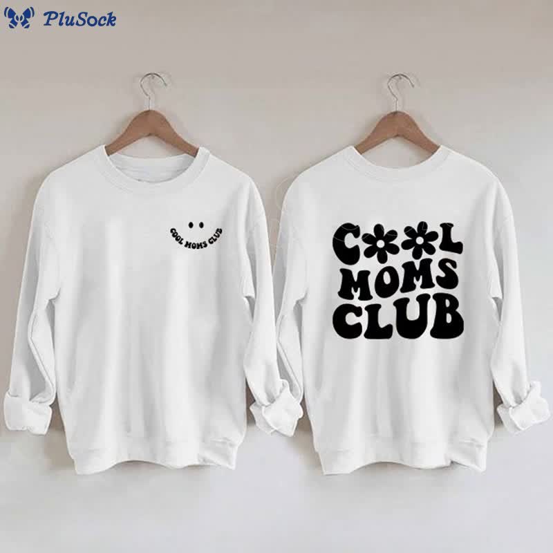 Plus Size Cool Moms Print Sweatshirt