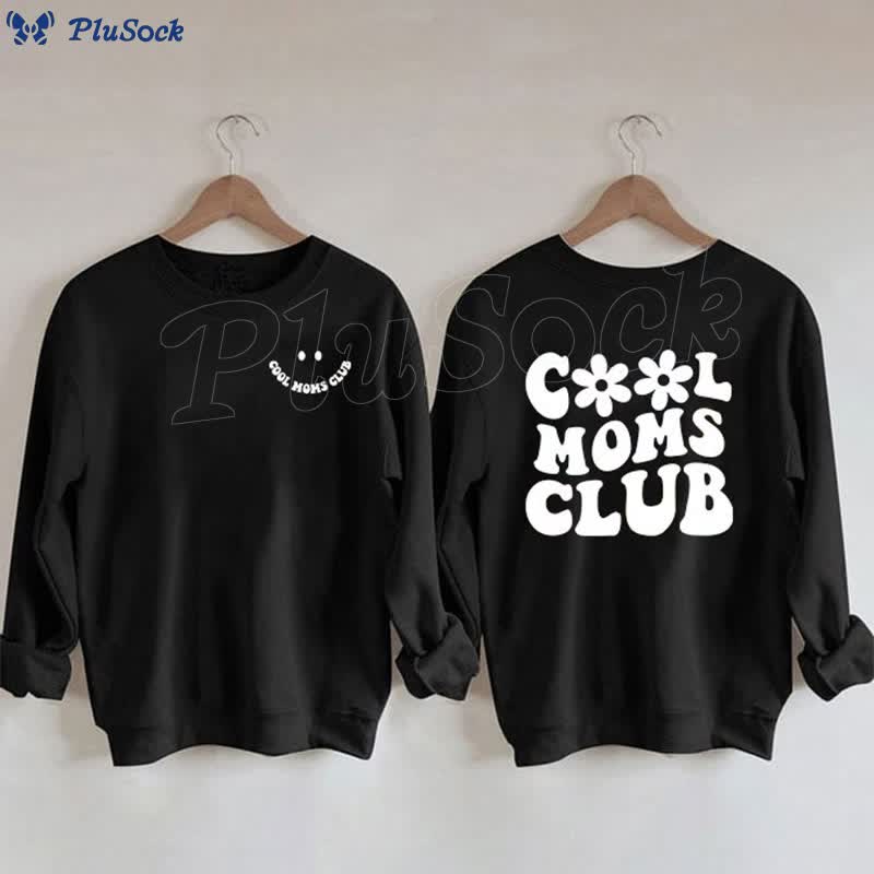 Plus Size Cool Moms Print Sweatshirt