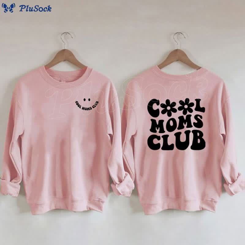 Plus Size Cool Moms Print Sweatshirt