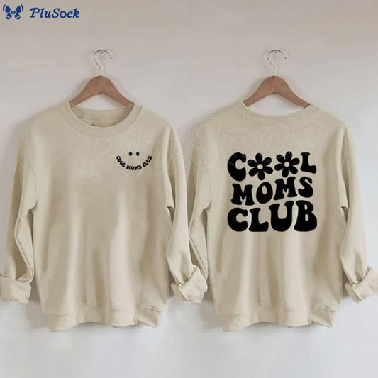 Plus Size Cool Moms Print Sweatshirt