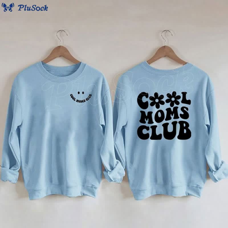 Plus Size Cool Moms Print Sweatshirt