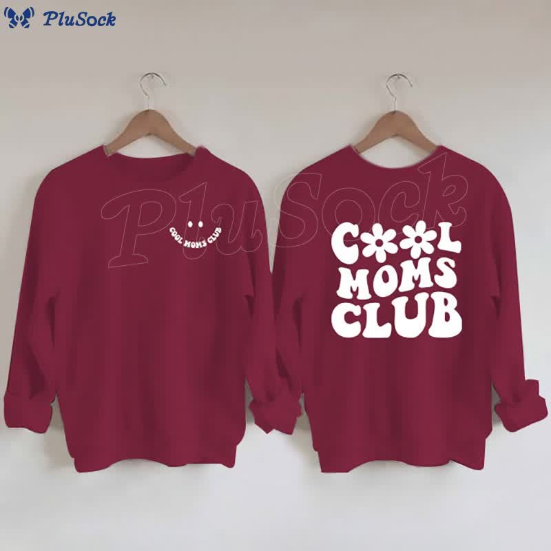 Plus Size Cool Moms Print Sweatshirt