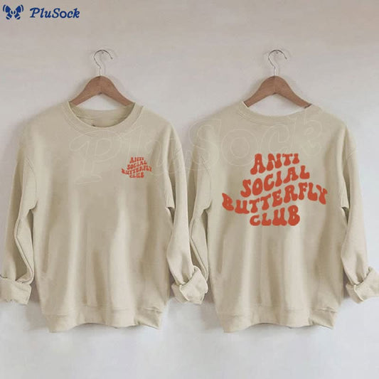 Plus Size Orange Text Sweatshirt